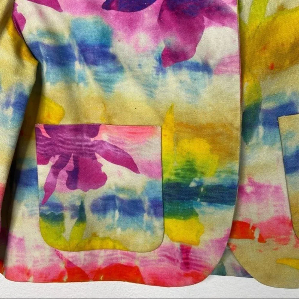Hache Multicolor Snap Button Cotton Jacket Size EU 42 - Picture 6 of 7